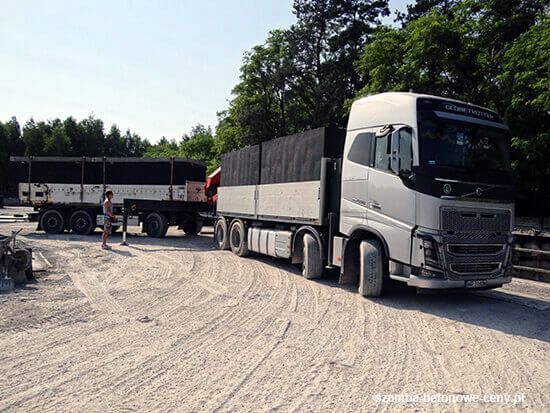 Transport szamba betonowego do Szczecinek z wykorzystaniem HDS